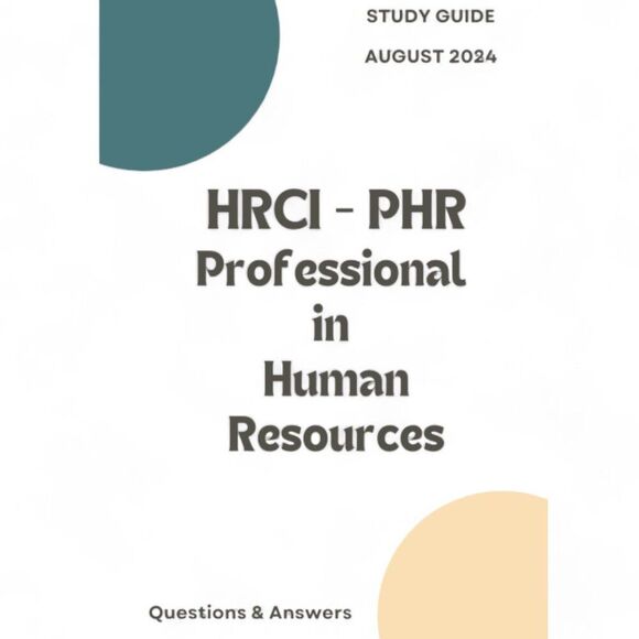Printout HRCI PHR Professional in Human Resources Exam Study Guide - Picture 1 of 5